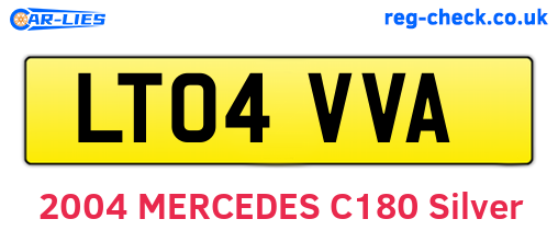 LT04VVA are the vehicle registration plates.