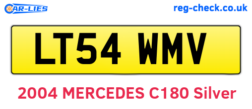 LT54WMV are the vehicle registration plates.