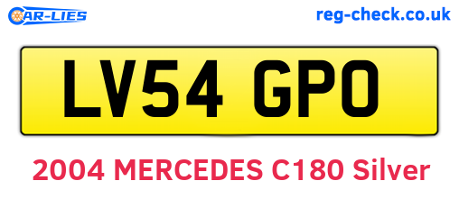 LV54GPO are the vehicle registration plates.