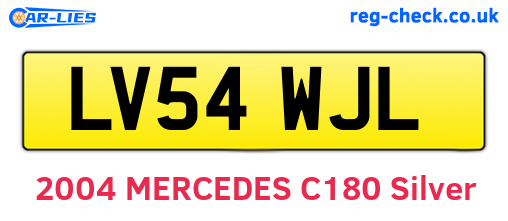 LV54WJL are the vehicle registration plates.