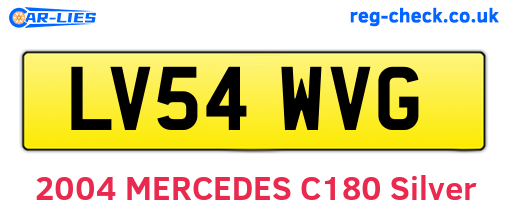 LV54WVG are the vehicle registration plates.