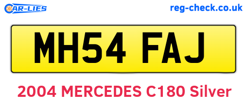 MH54FAJ are the vehicle registration plates.