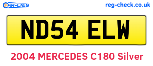 ND54ELW are the vehicle registration plates.