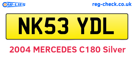 NK53YDL are the vehicle registration plates.