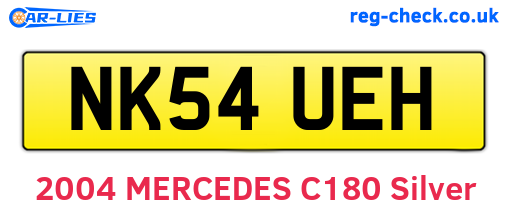 NK54UEH are the vehicle registration plates.
