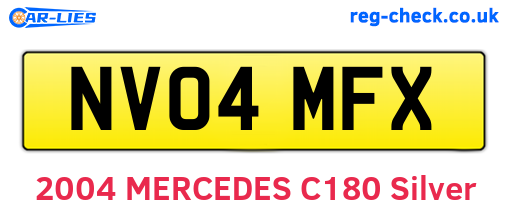 NV04MFX are the vehicle registration plates.