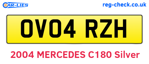 OV04RZH are the vehicle registration plates.