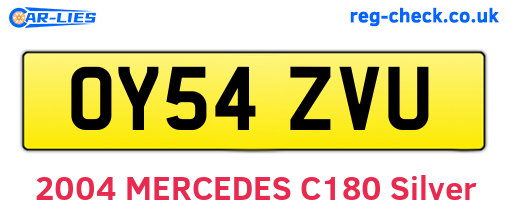 OY54ZVU are the vehicle registration plates.