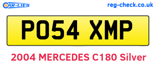 PO54XMP are the vehicle registration plates.