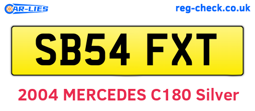 SB54FXT are the vehicle registration plates.