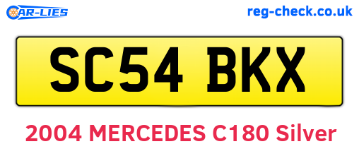SC54BKX are the vehicle registration plates.