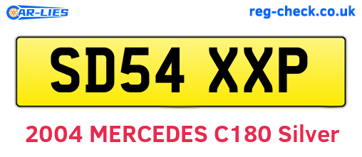 SD54XXP are the vehicle registration plates.