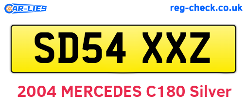 SD54XXZ are the vehicle registration plates.