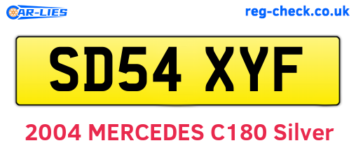 SD54XYF are the vehicle registration plates.