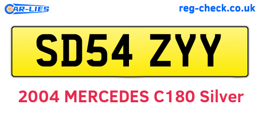 SD54ZYY are the vehicle registration plates.