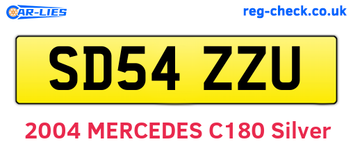 SD54ZZU are the vehicle registration plates.