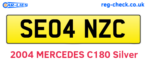 SE04NZC are the vehicle registration plates.