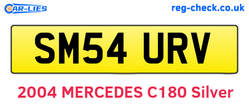 SM54URV are the vehicle registration plates.