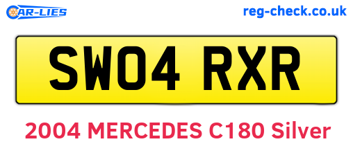 SW04RXR are the vehicle registration plates.