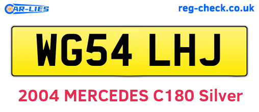 WG54LHJ are the vehicle registration plates.