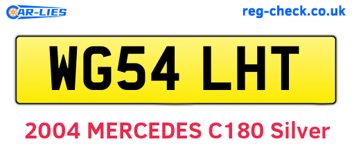 WG54LHT are the vehicle registration plates.