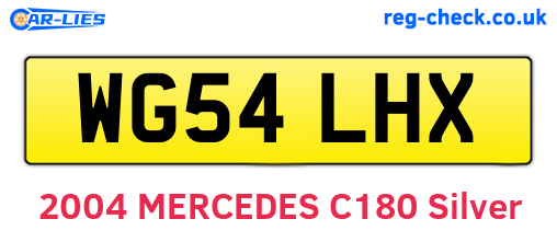 WG54LHX are the vehicle registration plates.