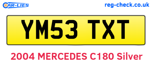 YM53TXT are the vehicle registration plates.