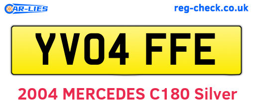 YV04FFE are the vehicle registration plates.