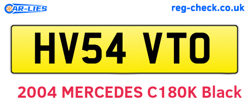 HV54VTO are the vehicle registration plates.