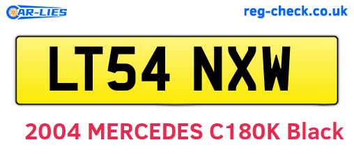 LT54NXW are the vehicle registration plates.