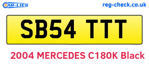 SB54TTT are the vehicle registration plates.