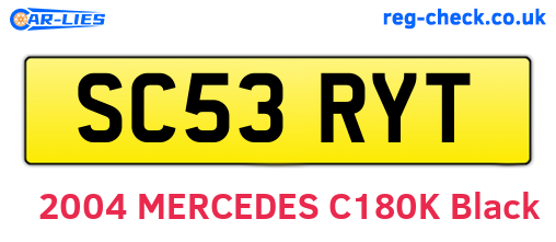 SC53RYT are the vehicle registration plates.