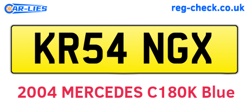 KR54NGX are the vehicle registration plates.