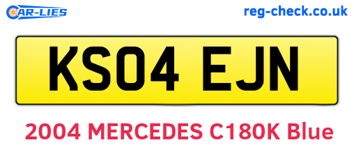 KS04EJN are the vehicle registration plates.