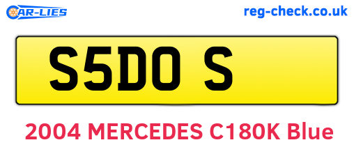 S5DOS are the vehicle registration plates.