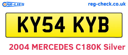 KY54KYB are the vehicle registration plates.