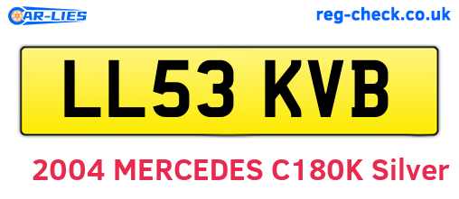 LL53KVB are the vehicle registration plates.
