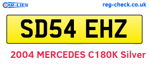 SD54EHZ are the vehicle registration plates.