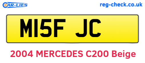M15FJC are the vehicle registration plates.