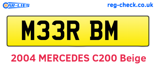 M33RBM are the vehicle registration plates.