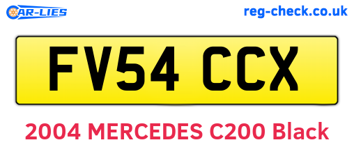 FV54CCX are the vehicle registration plates.