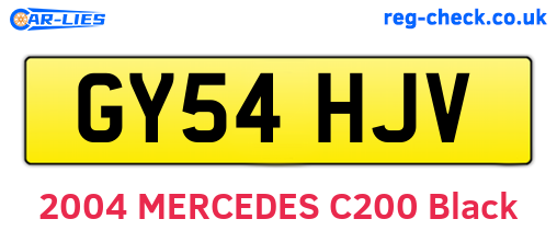 GY54HJV are the vehicle registration plates.