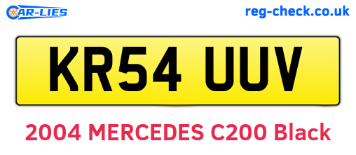 KR54UUV are the vehicle registration plates.