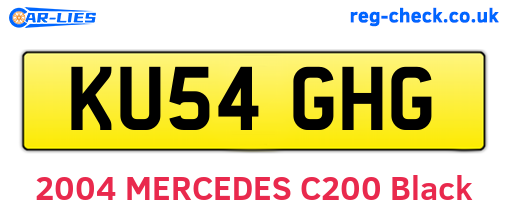KU54GHG are the vehicle registration plates.
