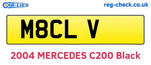 M8CLV are the vehicle registration plates.