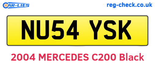 NU54YSK are the vehicle registration plates.