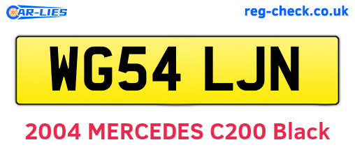 WG54LJN are the vehicle registration plates.