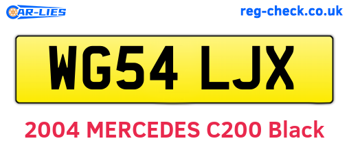 WG54LJX are the vehicle registration plates.