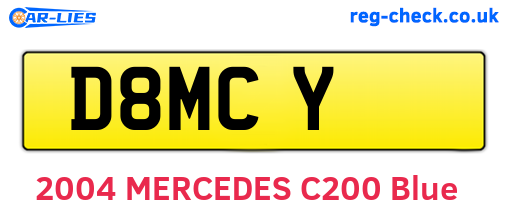 D8MCY are the vehicle registration plates.