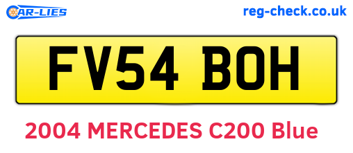 FV54BOH are the vehicle registration plates.